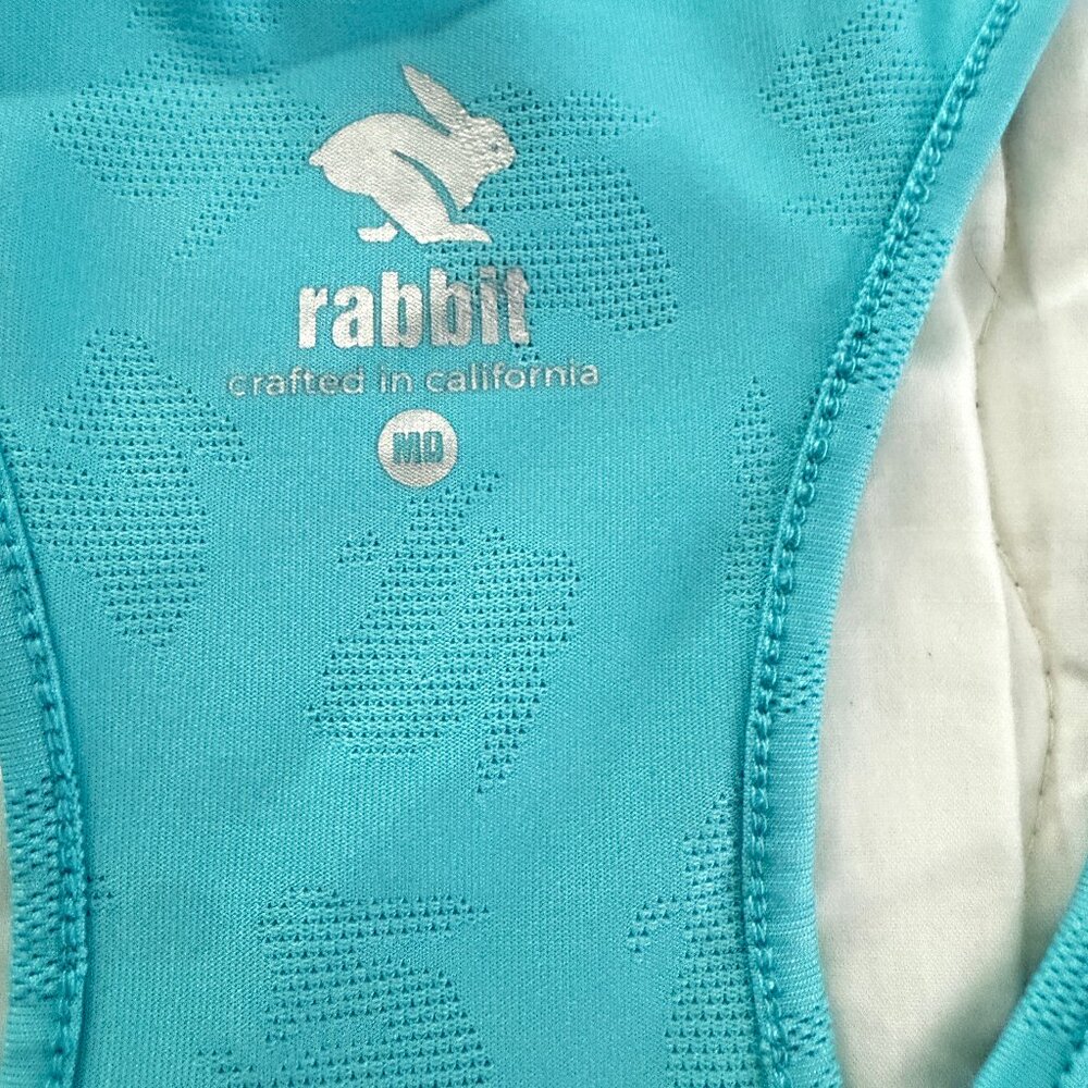 rabbit bright blue bunny hop tank top size medium - Picture 2 of 3